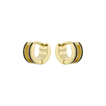 Load image into Gallery viewer, ted baker rolo: classic colour enamel roll huggie earrings
