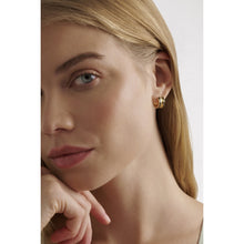Load image into Gallery viewer, ted baker rolo: classic colour enamel roll huggie earrings
