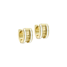 Load image into Gallery viewer, ted baker rolo: classic colour enamel roll huggie earrings
