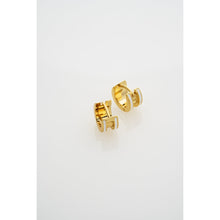 Load image into Gallery viewer, ted baker rolo: classic colour enamel roll huggie earrings
