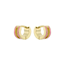 Load image into Gallery viewer, ted baker rolo: classic colour enamel roll huggie earrings
