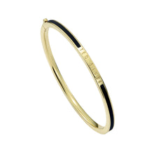 Load image into Gallery viewer, ted baker roley: classic colour enamel slim gold tone bangle bracelet
