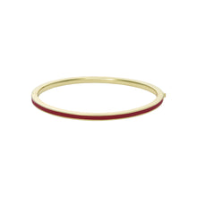 Load image into Gallery viewer, ted baker roley: classic colour enamel slim gold tone bangle bracelet
