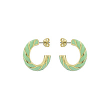 Load image into Gallery viewer, ted baker trinna: twist enamel hoop earrings
