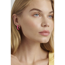 Load image into Gallery viewer, ted baker trinna: twist enamel hoop earrings
