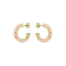 Load image into Gallery viewer, ted baker trinna: twist enamel hoop earrings
