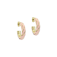 Load image into Gallery viewer, ted baker trinna: twist enamel hoop earrings
