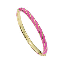 Load image into Gallery viewer, ted baker trinity: twist enamel hinged bangle bracelet
