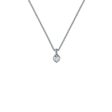 Load image into Gallery viewer, ted baker harlow: mini crystal heart pendant necklace  silver tone clear crystal
