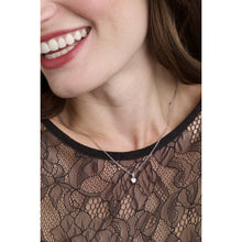 Load image into Gallery viewer, ted baker harlow: mini crystal heart pendant necklace  silver tone clear crystal
