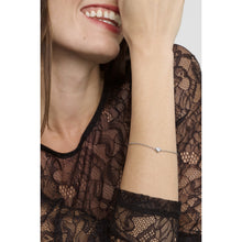 Load image into Gallery viewer, ted baker halle: mini crystal heart adjustable bracelet  silver tone clear crystal
