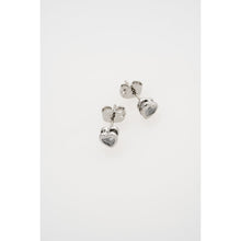 Load image into Gallery viewer, ted baker harmony: mini crystal heart stud earrings  silver tone clear crystal
