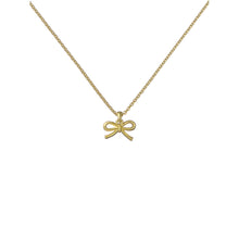 Load image into Gallery viewer, ted baker blaire: mini metal bow pendant necklace
