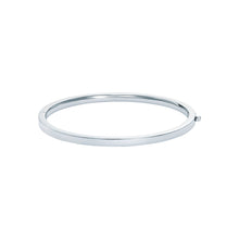 Load image into Gallery viewer, ted baker chrishell: logo slim silver tone bangle bracelet
