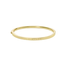 Load image into Gallery viewer, ted baker chrishell: logo slim gold tone bangle bracelet
