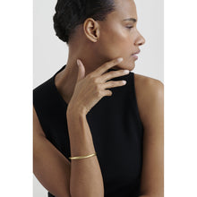 Load image into Gallery viewer, ted baker melissa: metal twist hinged gold tone bangle bracelet
