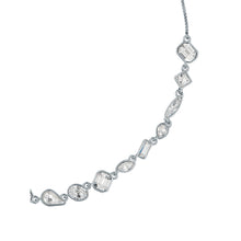 Load image into Gallery viewer, ted baker julie: jewel chain crystal silver tone necklace
