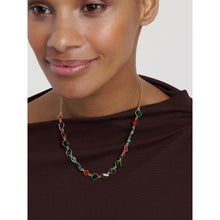 Load image into Gallery viewer, ted baker julie: jewel chain crystal gold tone necklace
