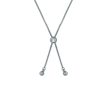 Load image into Gallery viewer, ted baker juliet: jewel chain crystal silver tone drawstring bracelet
