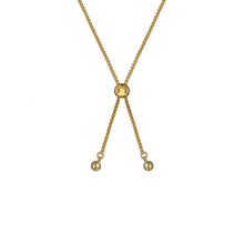 Load image into Gallery viewer, ted baker juliet: jewel chain crystal gold tone drawstring bracelet
