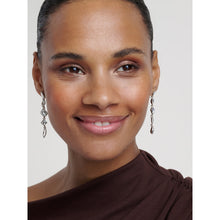 Load image into Gallery viewer, ted baker julianna: jewel chain crystal silver tone drop earrings
