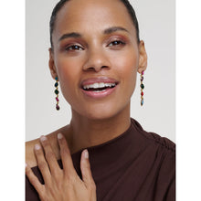 Load image into Gallery viewer, ted baker julianna: jewel chain crystal gold tone drop earrings
