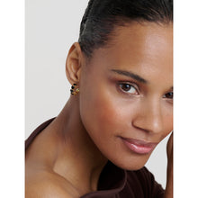 Load image into Gallery viewer, ted baker hannah: enamel heart gold tone hoop earrings
