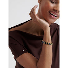 Load image into Gallery viewer, ted baker haidyn: enamel gold tone heart cuff
