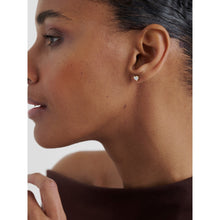 Load image into Gallery viewer, ted baker hailey: enamel heart gold tone stud earrings

