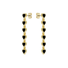 Load image into Gallery viewer, ted baker hartley: enamel heart gold tone drop earrings
