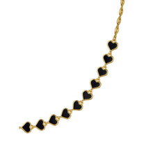 Load image into Gallery viewer, ted baker hazel: enamel heart gold tone chain necklace
