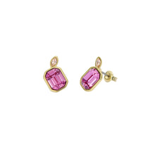 Load image into Gallery viewer, ted baker michelle: crystal cluster gold tone stud earrings
