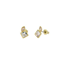Load image into Gallery viewer, ted baker milani: mini crystal cluster gold tone stud earrings
