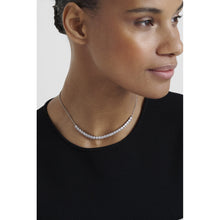 Load image into Gallery viewer, ted baker melrose: crystal adjustable silver tone tennis necklace
