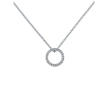 Load image into Gallery viewer, ted baker heri: crystal hoop silver tone pendant necklace
