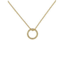 Load image into Gallery viewer, ted baker heri: crystal hoop gold tone pendant necklace
