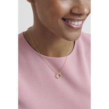 Load image into Gallery viewer, ted baker heri: crystal hoop gold tone pendant necklace
