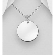 Load image into Gallery viewer, silver rectangle dog tag pendant 325x10mm�on 40cm chain   a
