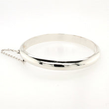 Load image into Gallery viewer, silver hinged bangle half round
