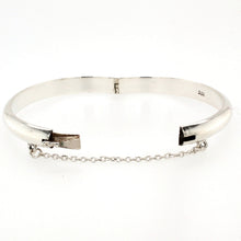 Load image into Gallery viewer, silver hinged bangle half round
