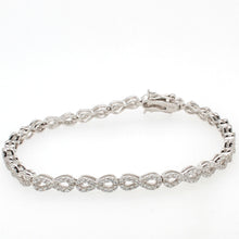 Load image into Gallery viewer, silver cz infinity bracelet
