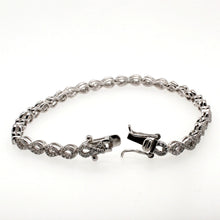 Load image into Gallery viewer, silver cz infinity bracelet
