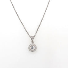 Load image into Gallery viewer, silver cz pendant 3mm
