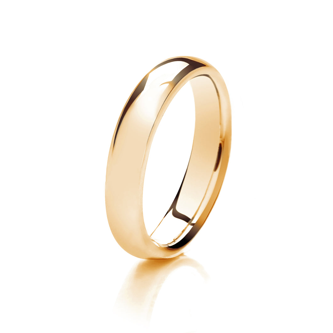 Gent's Wedding Ring 4mm. Plain Court