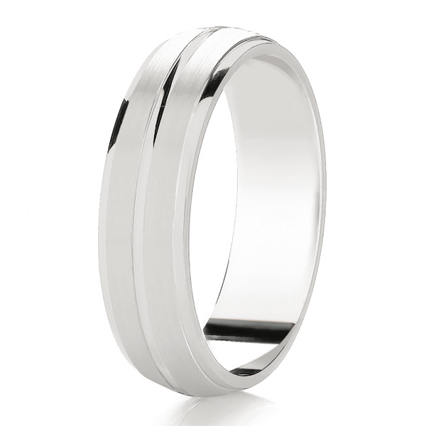 Gent's Wedding Ring PALLIDIUM 950  6mm. in width DC005