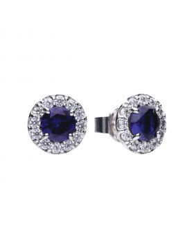 Diamonfire  Sapphire Cluster Earrings