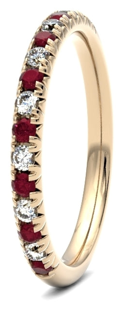9k. gold Diamond and Ruby  Ring
