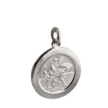 Load image into Gallery viewer, St. Christopher Medal in Silver (Travel Safely)
