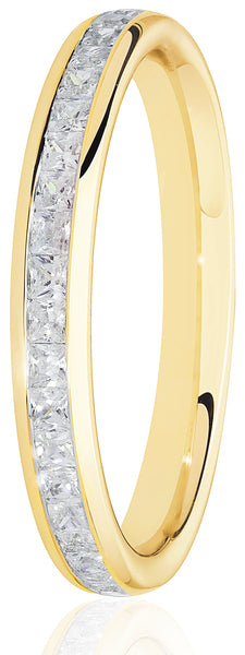 Diamond Princess Cut Wedding Ring 0.25cts