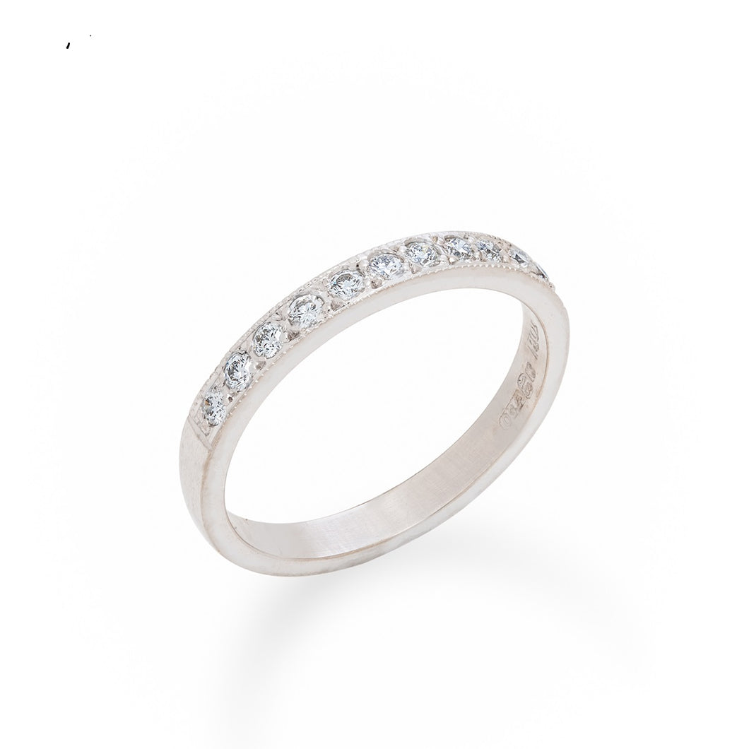 Wedding Diamond Ring in 18ct. White Gold